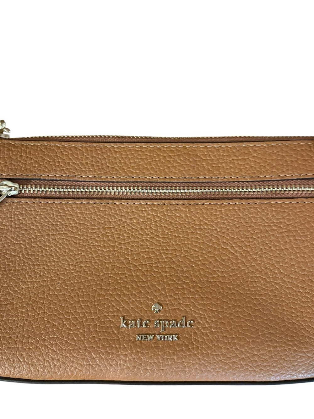 Kate Spade Pebble Leather Shoulder Bag Brown Minimalist Lightweight Quiet Luxury - Picture 7 of 12